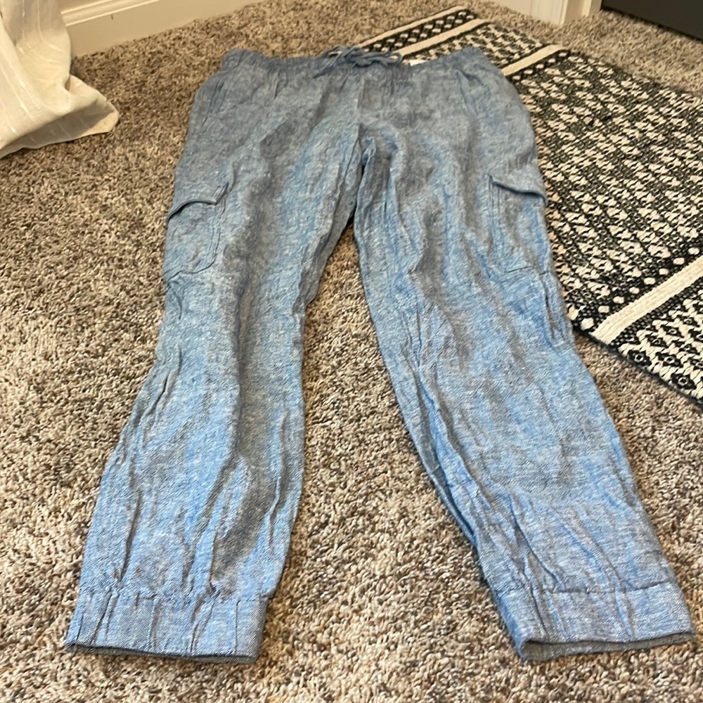 Banana Republic Lightweight Chambray Pull On Joggers S